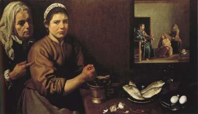 Diego Velazquez Le Christ dans la maison de Marthe et Marie (df02)